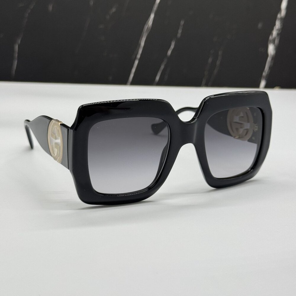 NEW GUCCI GG1022S 001 BLACK WOMEN SUNGLASSES - Picture 5 of 14